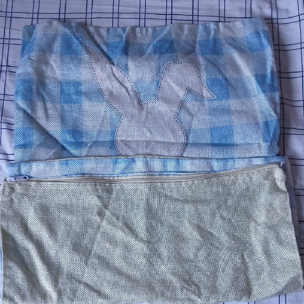 Easter Blue and White Bunny Tapestry